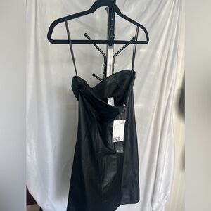 Faux leather dress